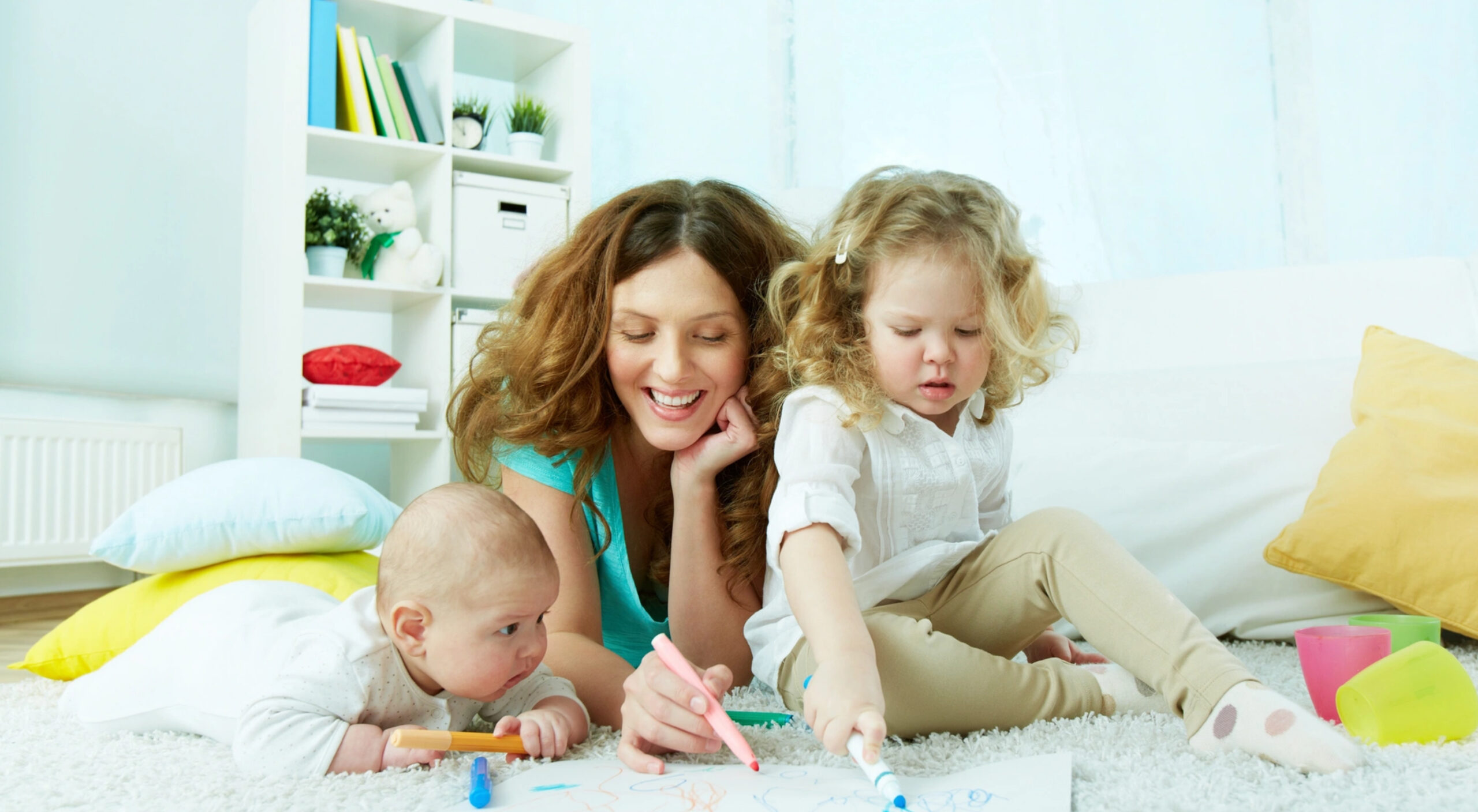 Happy family at home